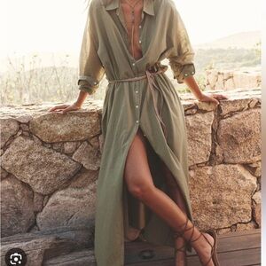 XiRENA Olive Green Boden Dress, XS